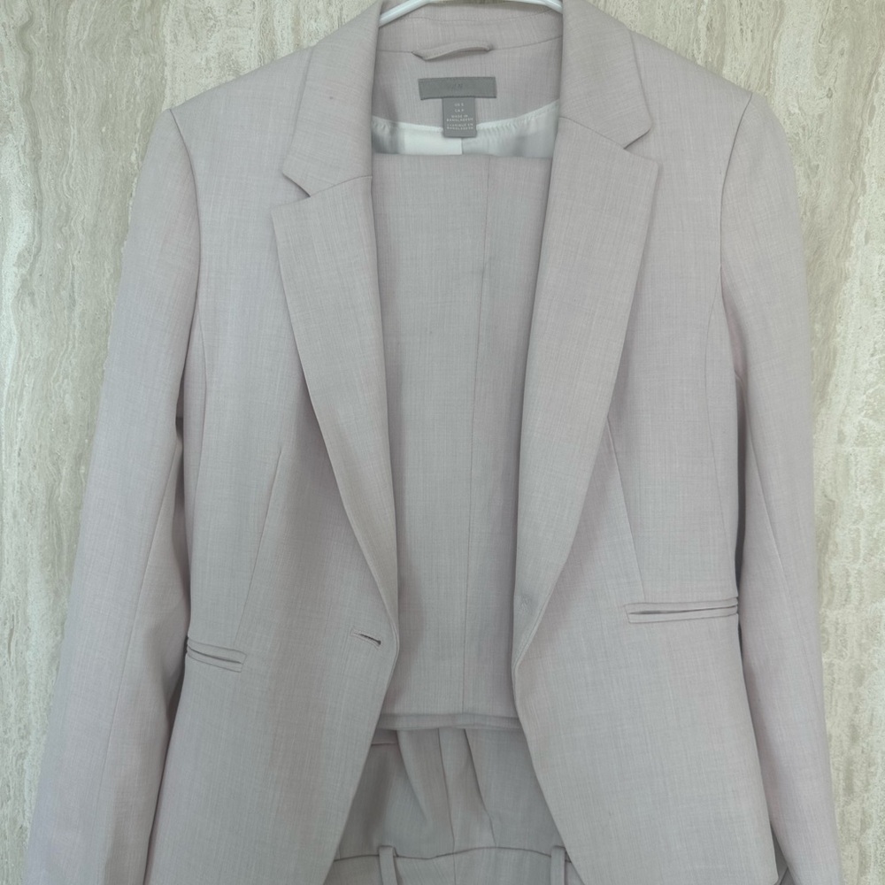 H&M Light Pink Blazer and Pant Set